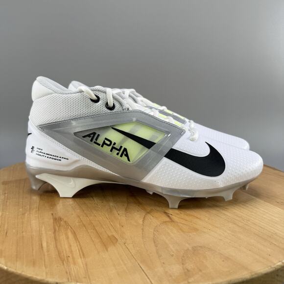 Nike Alpha Menace 4 Pro Mens Size 11 Football Cleats White/Photon Dust NEW - Picture 1 of 8